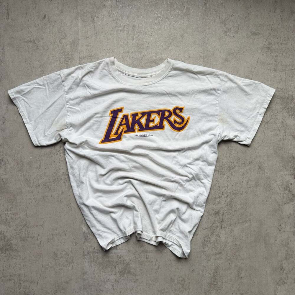 Vintage Mitchell & Ness Los Angeles Lakers T-Shirt White